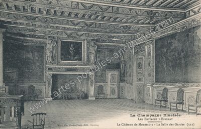 Carte postale ancienne Chateau de Montmort — Montmort-Lucy (Marne)