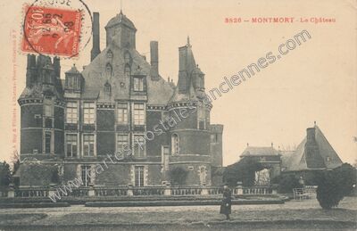 Carte postale ancienne Chateau de Montmort — Montmort-Lucy (Marne)