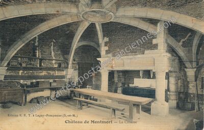 Carte postale ancienne Chateau de Montmort — Montmort-Lucy (Marne)