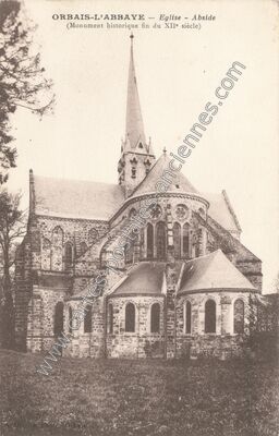 Carte postale ancienne L'Eglise - Abside — Orbais-l'Abbaye (Marne)