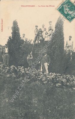 Carte postale ancienne La Cave des Dîmes — Villevenard (Marne)
