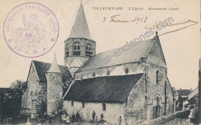 Carte postale ancienne L'Eglise - Monument classé — Villevenard (Marne)