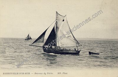 Carte postale ancienne Barneville sur Mer — Barneville-Carteret (Manche)