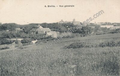 Carte postale ancienne Vue générale — Biville (Manche)