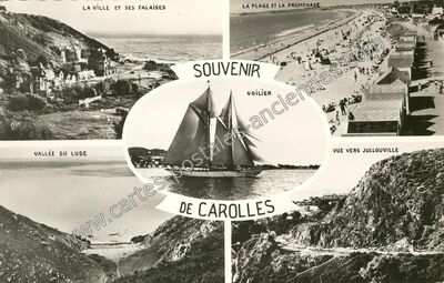 Carte postale ancienne Voilier — Carolles (Manche)