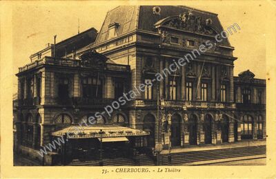 Carte postale ancienne Le Théâtre — Cherbourg (Manche)