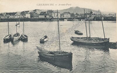 Carte postale ancienne Avant-Port — Cherbourg (Manche)
