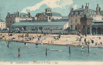 Carte postale ancienne Le Casino de la Plage — Cherbourg (Manche)