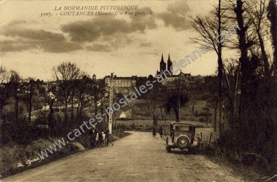 Carte postale ancienne La Normandie Pittoresque - Vue générale — Coutances (Manche)