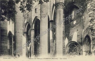 Carte postale ancienne Abbaye d'Hambye — Hambye (Manche)