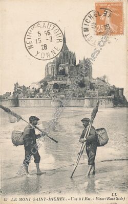 Carte postale ancienne Vue à l Est. - View (East Side) — Le Mont-Saint-Michel (Manche)