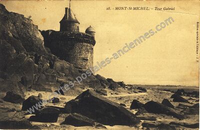 Carte postale ancienne Tour Gabriel — Le Mont-Saint-Michel (Manche)