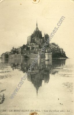 Carte postale ancienne Côté Est (East-side) — Le Mont-Saint-Michel (Manche)