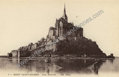 Carte postale ancienne Côté nord-est — Le Mont-Saint-Michel (Manche)