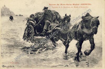 Carte postale ancienne Retour du Mont-Saint-Michel — Le Mont-Saint-Michel (Manche)