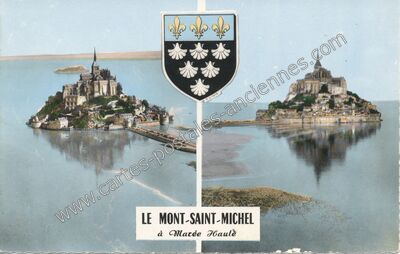 Carte postale ancienne Le Mont-Saint-Michel à Marée Haute — Le Mont-Saint-Michel (Manche)