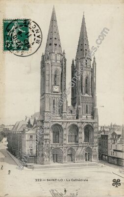 Carte postale ancienne La Cathédrale — Saint-Lô (Manche)