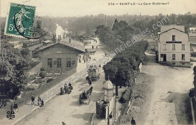 Carte postale ancienne La Gare (Extérieur) — Saint-Lô (Manche)