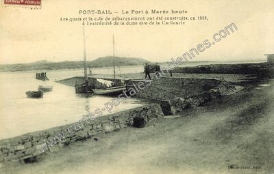 Carte postale ancienne Le Port à Marée haute — Portbail (Manche)
