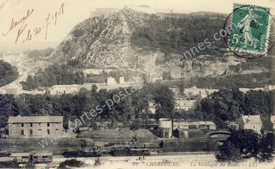 Carte postale ancienne La Montagne du Roule — Cherbourg (Manche)