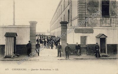 Carte postale ancienne Quartier Rochambeau — Cherbourg (Manche)