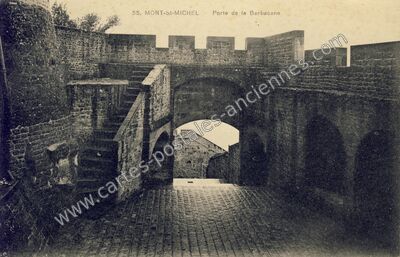 Carte postale ancienne Porte de la Barbacane — Le Mont-Saint-Michel (Manche)