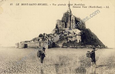 Carte postale ancienne Vue générale (Côté Nord-Est) — Le Mont-Saint-Michel (Manche)