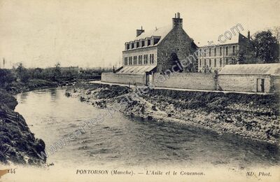 Carte postale ancienne L'Asile et le Couesnon — Pontorson (Manche)