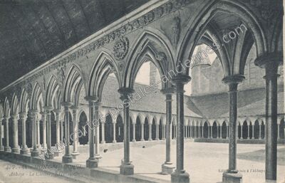 Carte postale ancienne Abbaye - Le Cloître - XIIIe siècle — Le Mont-Saint-Michel (Manche)