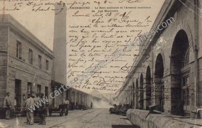 Carte postale ancienne Le Port militaire et l'Arsenal maritime — Cherbourg (Manche)