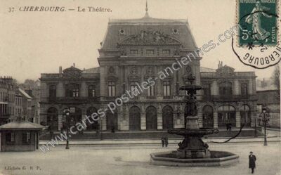 Carte postale ancienne Le Théâtre — Cherbourg (Manche)