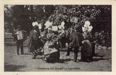 Carte postale ancienne Groupe La Gigouillette — Cherbourg (Manche)