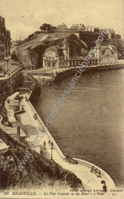 Carte postale ancienne Le Plat Gousset vu du Moulin à Vent — Granville (Manche)