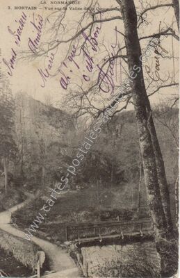 Carte postale ancienne Vue sur la Vallée de la Cance — Mortain (Manche)