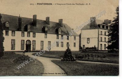 Carte postale ancienne L'Hospice et l'Asile des Vieillards — Pontorson (Manche)