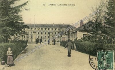 Carte postale ancienne La Caserne du Génie — Angers (Maine-et-Loire)