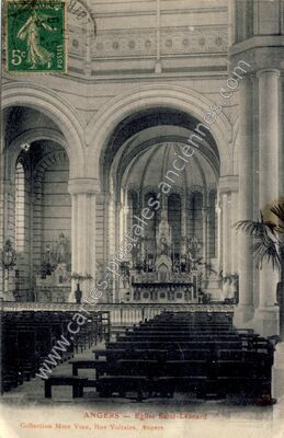 Carte postale ancienne Église Saint-Léonard — Angers (Maine-et-Loire)