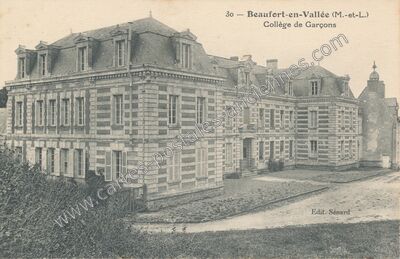 Carte postale ancienne Collège de Garçons — Beaufort-en-Vallée (Maine-et-Loire)