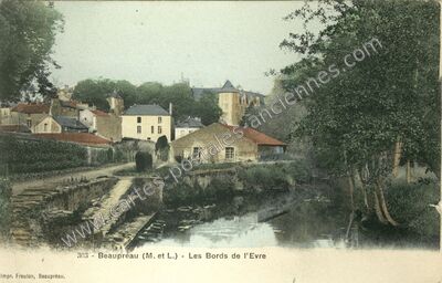 Carte postale ancienne Les Bords de l'Evre — Beaupréau (Maine-et-Loire)