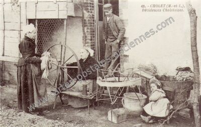 Carte postale ancienne Dévideuses Choletaises — Cholet (Maine-et-Loire)