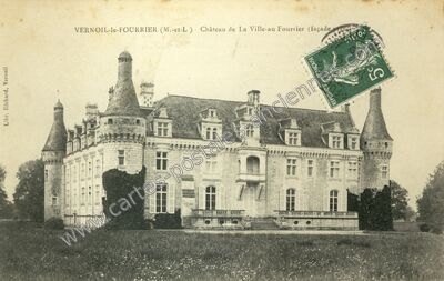 Carte postale ancienne Chateau de la Ville au Fourrier — Vernoil (Maine-et-Loire)
