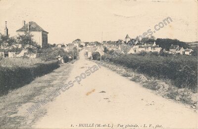 Carte postale ancienne Vue générale — Huillé (Maine-et-Loire)