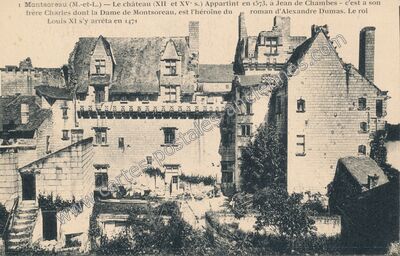 Carte postale ancienne Le château (XII et XVe s.) Appartint en 1573, à Jean de Chambes — Montsoreau (Maine-et-Loire)