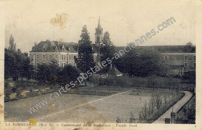 Carte postale ancienne Communauté de la Providence - Façade Nord — La Pommeraye (Maine-et-Loire)
