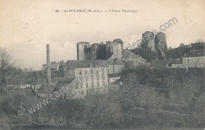 Carte postale ancienne L'Usine Electrique — Pouancé (Maine-et-Loire)