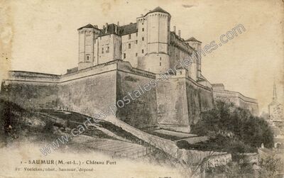 Carte postale ancienne Château Fort — Saumur (Maine-et-Loire)