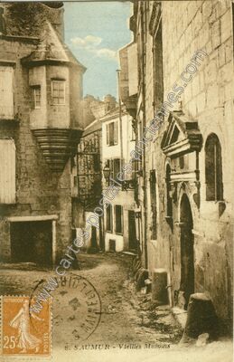 Carte postale ancienne Vieilles Maisons — Saumur (Maine-et-Loire)