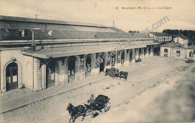 Carte postale ancienne La Gare — Saumur (Maine-et-Loire)