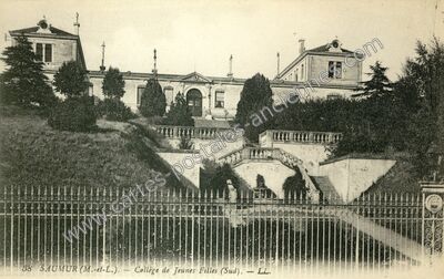 Carte postale ancienne Collège de Jeunes Filles (Sud) — Saumur (Maine-et-Loire)
