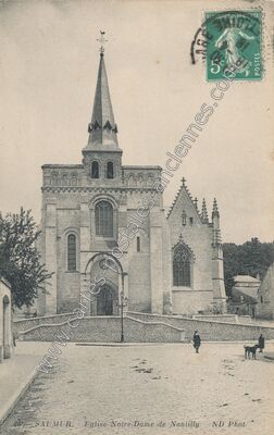 Carte postale ancienne Eglise Notre-Dame de Nantilly — Saumur (Maine-et-Loire)